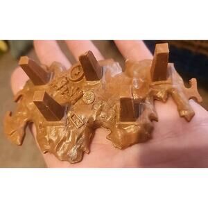 Marx Battleground Tank Traps Terrain Marbled Hard Plastic Vintage 1960s Iwo Jima